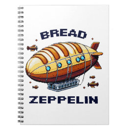 Brood Zeppelin - Pixel Art Airship Retro Design Notitieboek