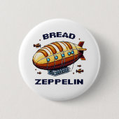 Brood Zeppelin - Pixel Art Airship Retro Design Ronde Button 5,7 Cm (Voorkant)