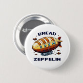 Brood Zeppelin - Pixel Art Airship Retro Design Ronde Button 5,7 Cm (Voorkant /achterkant)
