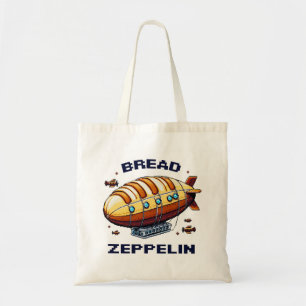 Brood Zeppelin Retro 8bit Pixel Art Airship Design Tote Bag