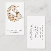Broodbakker Bakkerij Waterverf Broodje Bloemen Visitekaartje (Voorkant / Achterkant)