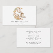 Broodbakker Bakkerij Waterverf Broodje Bloemen Visitekaartje (Voorkant / Achterkant)