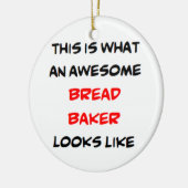 broodbakker, geweldige keramisch ornament (Links)