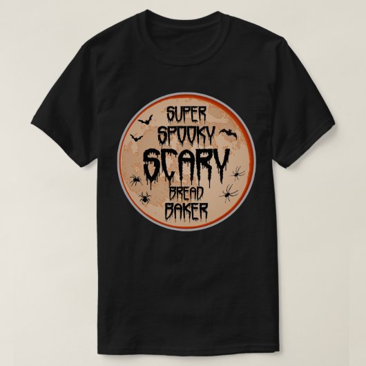 Broodbakker Halloween Scary Spooky Humor Moon Bats T-shirt (Design voorkant)