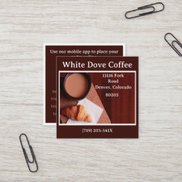 Broodbakkerij Koffie Cafe Shop Barista Koffie Vierkante Visitekaartje