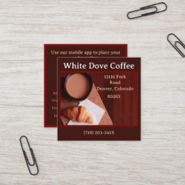 Broodbakkerij Koffie Cafe Shop Barista Koffie Vierkante Visitekaartje