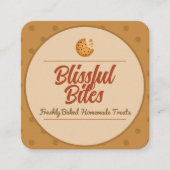 Broodbakkerij Koken Zelfgemaakt Vierkant Visitekaa Vierkante Visitekaartje (Voorkant)