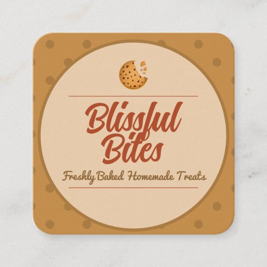 Broodbakkerij Koken Zelfgemaakt Vierkant Visitekaa Vierkante Visitekaartje (Voorkant)