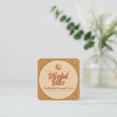 Broodbakkerij Koken Zelfgemaakt Vierkant Visitekaa Vierkante Visitekaartje (Staand voorkant)