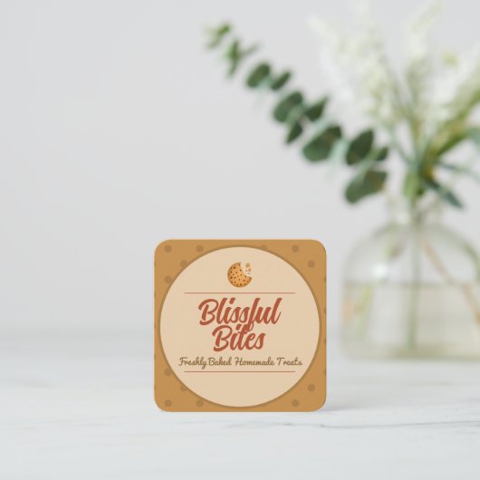 Broodbakkerij Koken Zelfgemaakt Vierkant Visitekaa Vierkante Visitekaartje (Staand voorkant)