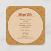 Broodbakkerij Koken Zelfgemaakt Vierkant Visitekaa Vierkante Visitekaartje (Achterkant)