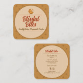 Broodbakkerij Koken Zelfgemaakt Vierkant Visitekaa Vierkante Visitekaartje (Voorkant / Achterkant)