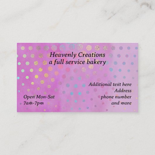 broodbakkerij visitekaartje (Achterkant)