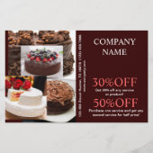 broodbakkerij voor dessert bruiloft flyer (Voorkant)