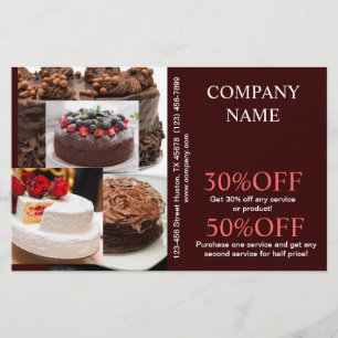 broodbakkerij voor dessert bruiloft flyer