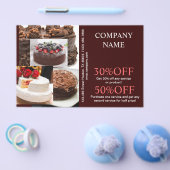 broodbakkerij voor dessert bruiloft flyer (Enkel)