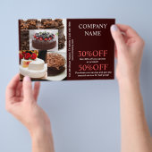broodbakkerij voor dessert bruiloft flyer (Hand)