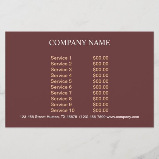 broodbakkerij voor dessert bruiloft flyer (Achterkant)