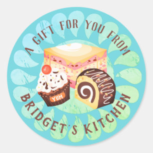 broodbakkersbakkerswaren uit de keuken van de stic ronde sticker