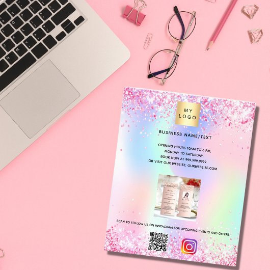 Broodbakkerswinkel — holografische logo qcode flyer