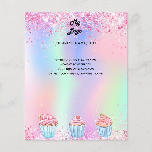 Broodbakkerswinkel — holografische logo qcode flyer (Voorkant)