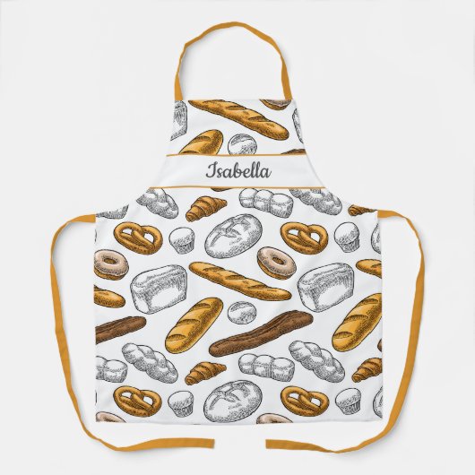 Broodbakpatroon gepersonaliseerd met aangepaste te schort (Voorkant)