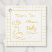 Broodbloemenvaas met de hand getrokken neutraal Ba Bedankjes Labels (Voorkant)