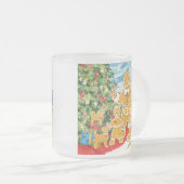 Broodbrood met kerstboom matglas koffiemok (Voorkant rechts)