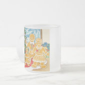 Broodbrood met kerstboom matglas koffiemok (Voorkant links)