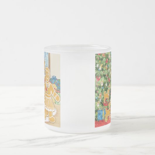 Broodbrood met kerstboom matglas koffiemok (Center)