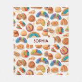 Broodbrood Retro Kleurrijk Gepersonaliseerd Patroo Fleece Deken (Voorkant)