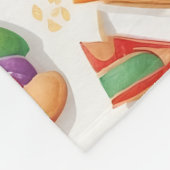 Broodbrood Retro Kleurrijk Gepersonaliseerd Patroo Fleece Deken (Hoek)