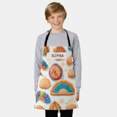 Broodbrood Retro Kleurrijk Gepersonaliseerd Patroo Schort (Gedragen)