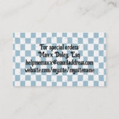 Broodbroodtarwe schort bakker bakkerij visitekaartje (Achterkant)