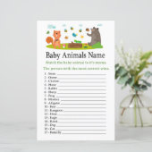 Brooddieren Baby Dieren Naam Game (Staand voorkant)