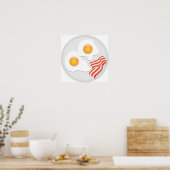 Broodeieren en Poster van Bacon (Keuken)