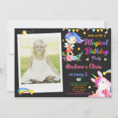 Broodfoto's op feestdag en onicorn kaart (Voorkant)