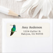 Broodgefactureerde Hummingbird Retour Adreslabel Etiket (Insitu)