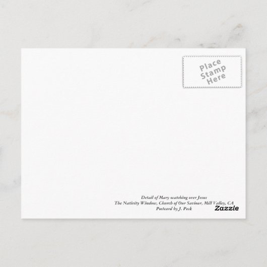 Brooding Mary Briefkaart (Achterkant)