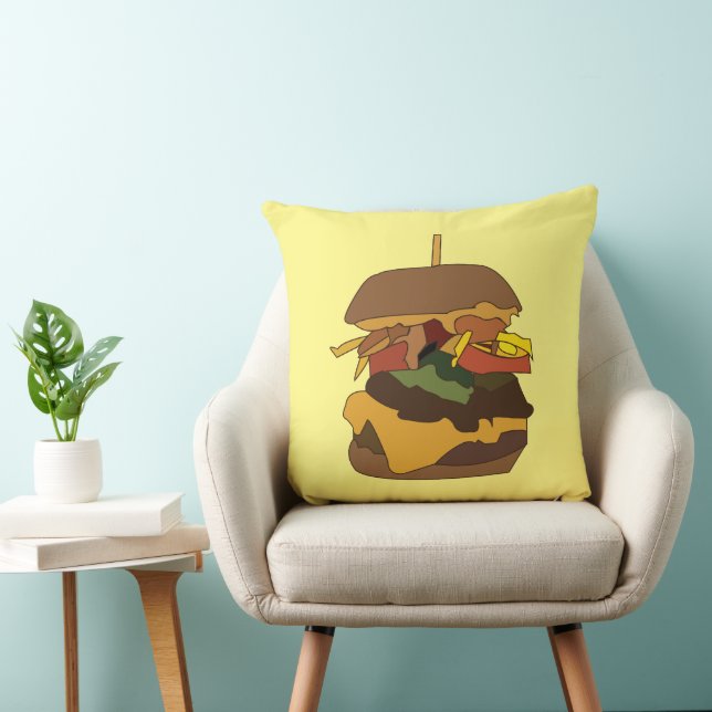 Broodje Hamburger Burger Kussen (Stoel)