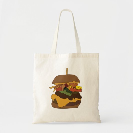 Broodje Hamburger Burger Tote Bag (Voorkant)