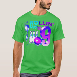 Broodje in 9 Bowling Birthday Party 9th Birthday T-shirt