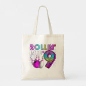 Broodje in 9 Bowling Birthday Party 9th Birthday Tote Bag (Achterkant)