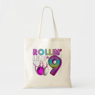 Broodje in 9 Bowling Birthday Party 9th Birthday Tote Bag