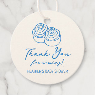 Broodje in de Oven Bakkerij Jongen Baby Shower Bed Bedankjes Labels