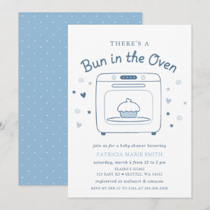 Broodje In De Oven Blauwe Baby Jongen Baby Shower Kaart