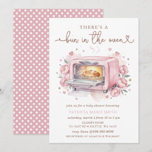 Broodje In De Oven Roze Baby Meisje Baby Shower Kaart