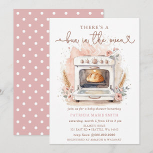 Broodje In De Oven Roze Baby Meisje Baby Shower Kaart