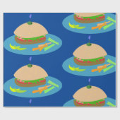 Broodje met Veggie Sides Fun Food Cadeaupapier (Vlak)