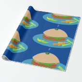 Broodje met Veggie Sides Fun Food Cadeaupapier (Uitgerold)